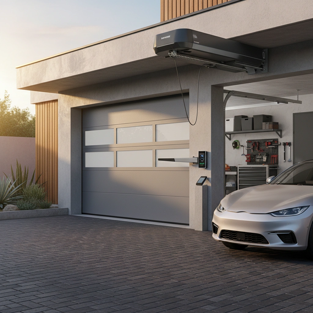 фото Гараж с системой автоматического открывания ворот: выбор и настройка